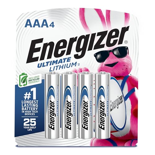 Energizer Ultimate Lithium AAA Batteries (4 Pack), Lithium Triple A...