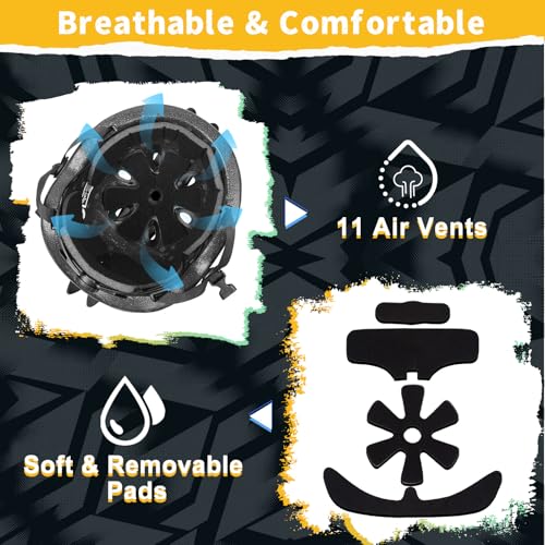Image of Toddler Bike Helmet with LED Lights, Kids Helmet for Boys 2-6 Years, Adjustable Kids Bike Helmets Toddler Helmets for Bicycle Skateboard Scooter