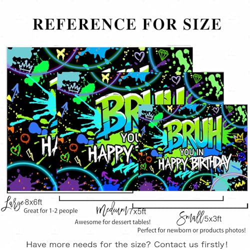 Fondo Fotográfico Neon Bruh It's My Birthday 7x5ft miniatura 4