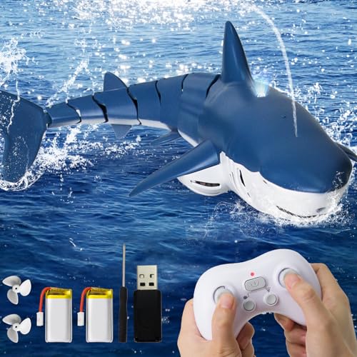 Kafuzi 2.4Ghz Remote Control Shark Toys for Pool, 1:18...