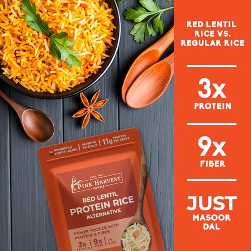 Image of Pink Harvest Farms Red Lentil High Protein Rice| Vegan |Low GI | Diabetic Friendly - 1 Kg