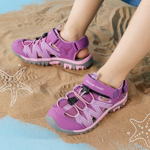 Image of DREAM PAIRS Boys Girls Closed-Toe Outdoor Summer Water Sport Sandals for Toddler /Little /Big Kid