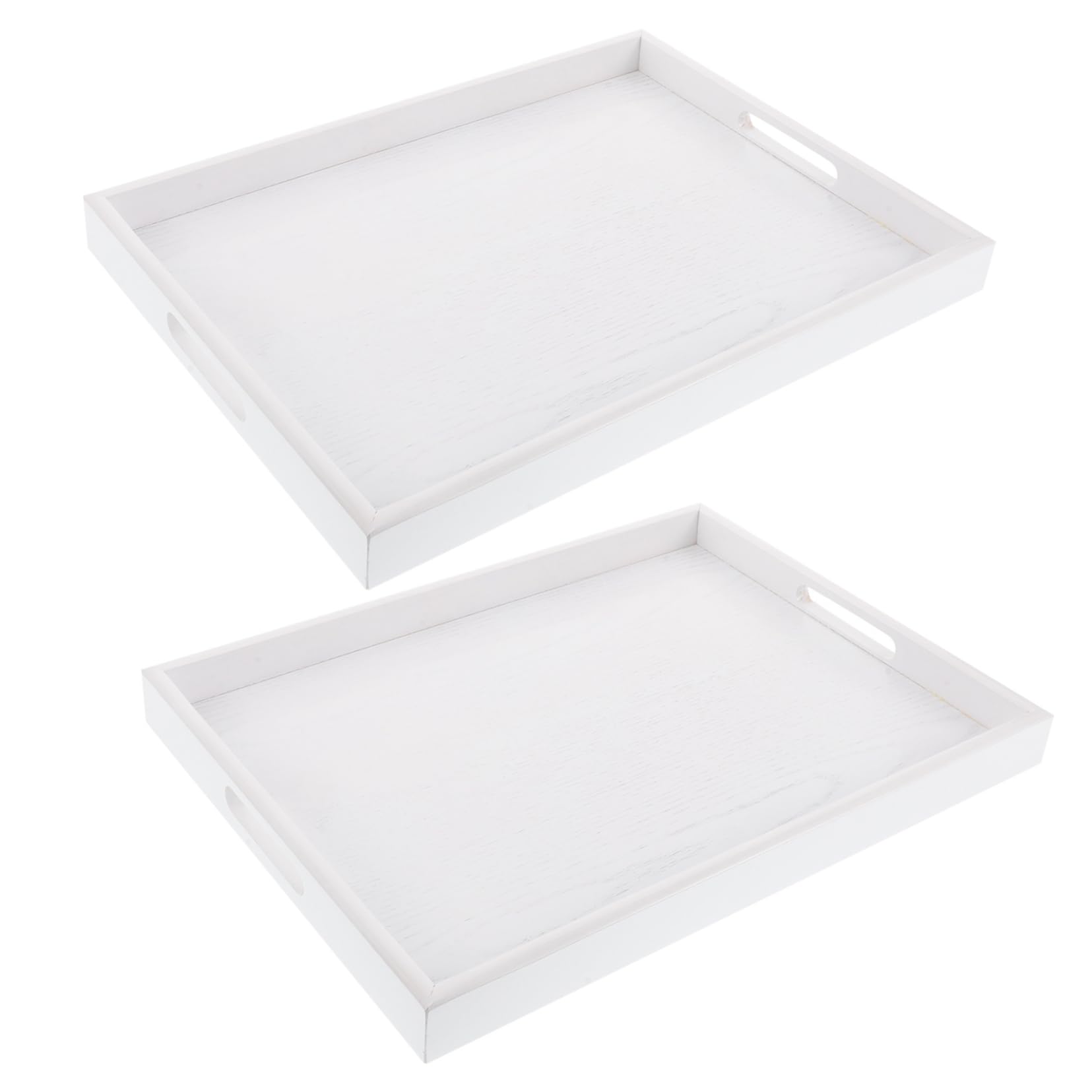 Bandeja Rectangular de Madera de Color Claro Estilo Europeo para Servir