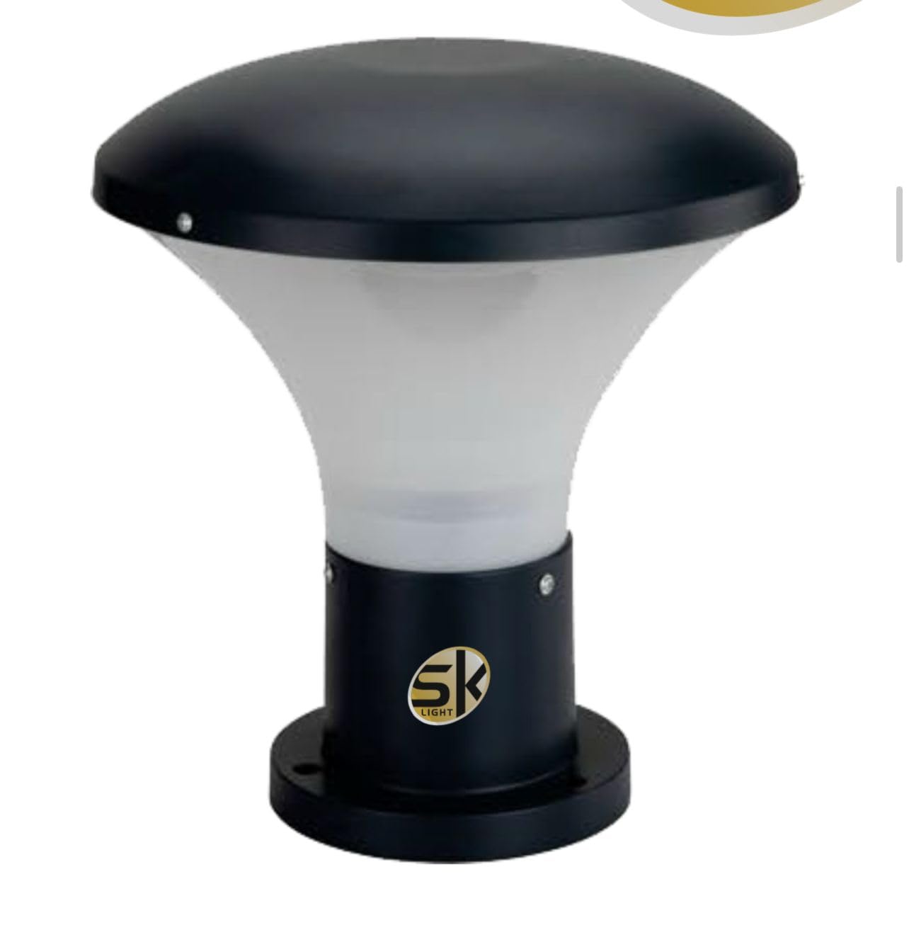 Modern Outdoor Bollard Light Short Height Black Finish Garden Pathway Lawn Lamp for Landscape Lighting (L3)