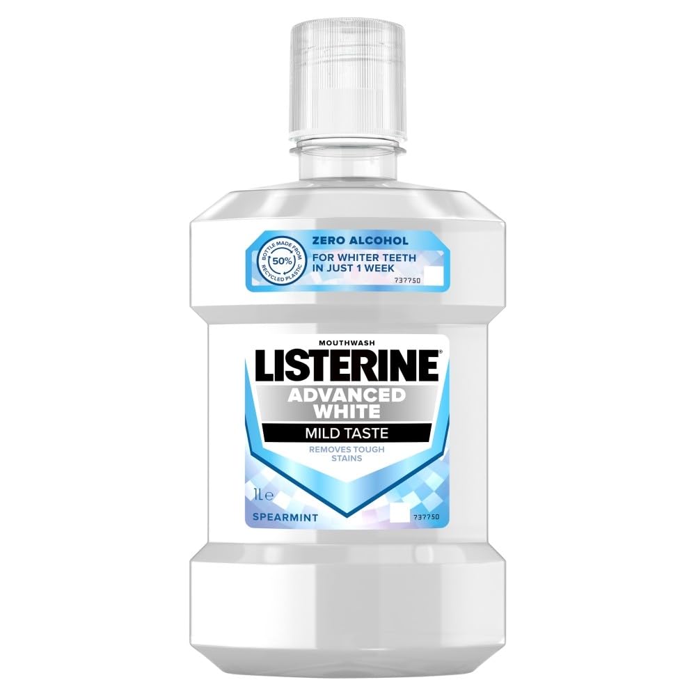 Listerine Advanced White Mild Taste Whitening Mouthwash 1000 Ml