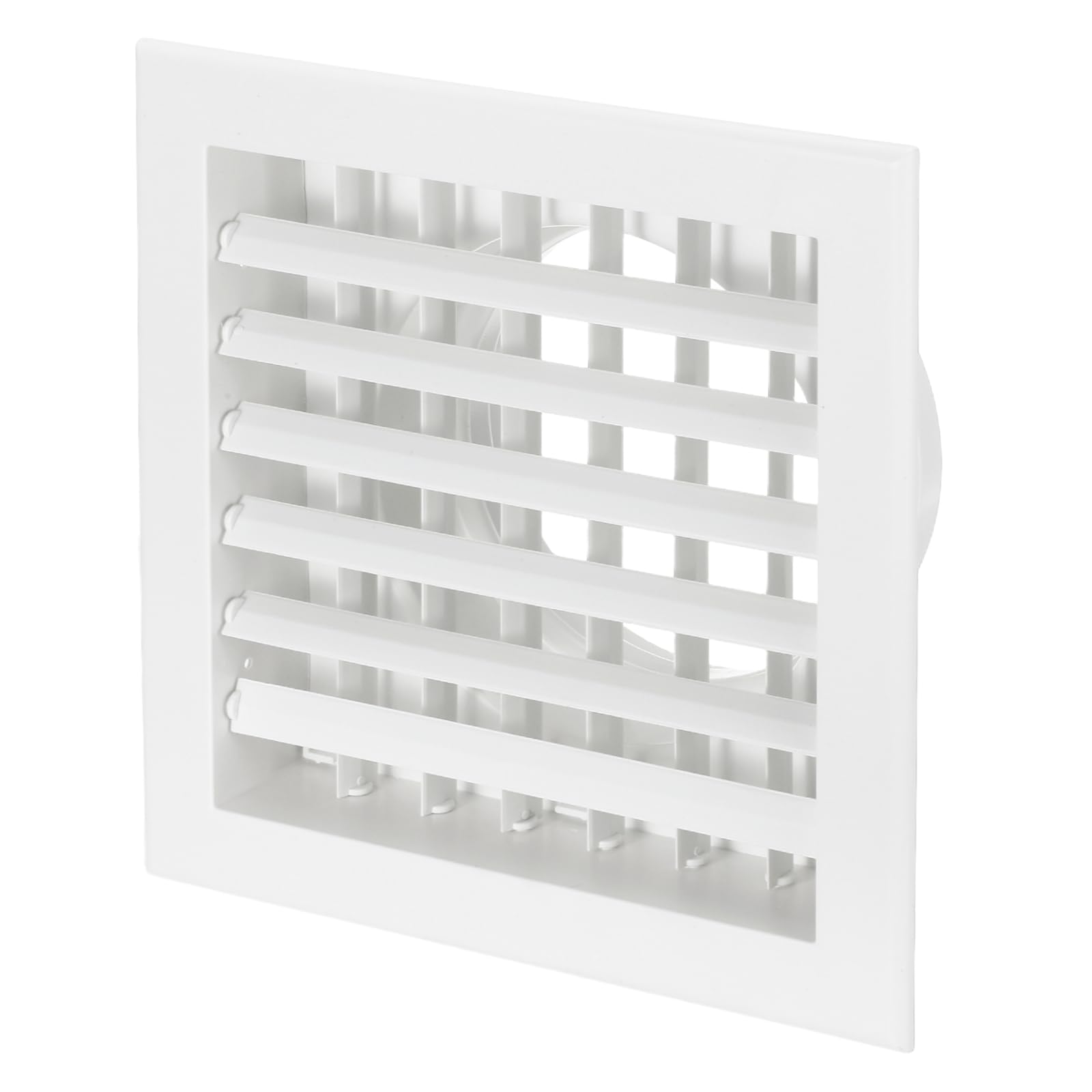 Photo 1 of ***STOCK PHOTO FOR REFERENCE ONLY***PATIKIL 8 x 8 Inch Square Vent Cover, 6 Inch Dia. Air Supply Louver Grille Ceiling Adjustable Air Diffuser with Square-to-Round Adapter for Home Office Bathroom Vent Duct, White