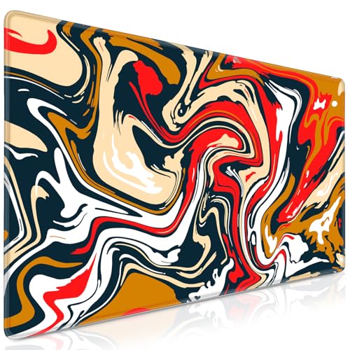Canjoy Gaming Mouse Pad, Fluid Pattern Mouse Pad 31.5x11.8inch Large Extended Computer Mouse Mat Keyboard Full Desk Mousepad for Gaming, Office, Home