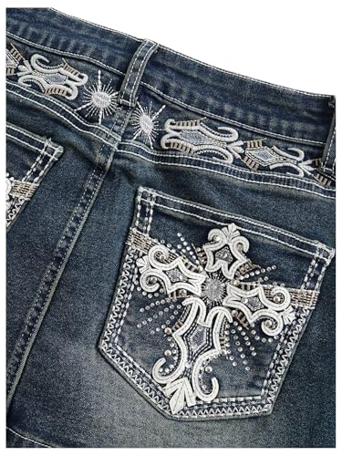 SOLY HUX Women's Plus Size Mini Denim Skirt Y2k Gothic Vintage Bodycon Jean Skirts3