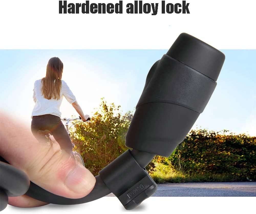 C-Level Anti-Theft Lock,Cylinder with Bold Steel Cable Bike Lock with Lock e 3 Keys Extended Chain Motorcycle Mountain Bike Anti-Theft Lock