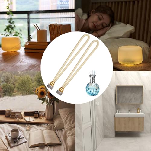 Amazleer 2 Stück Docht für Lampe Berger, Ersatzdocht für Öllampe, Katalytischen Brenner und Aromatherapie-Diffusor zur Luftkontrolle in der Heimdekoration (Gold)