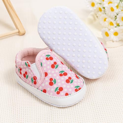 Image of Infant Baby Boys Girls Canvas Sneaker Toddler Slip On Anti Skid Newborn First Walkers Candy Shoes for 0-18 Months