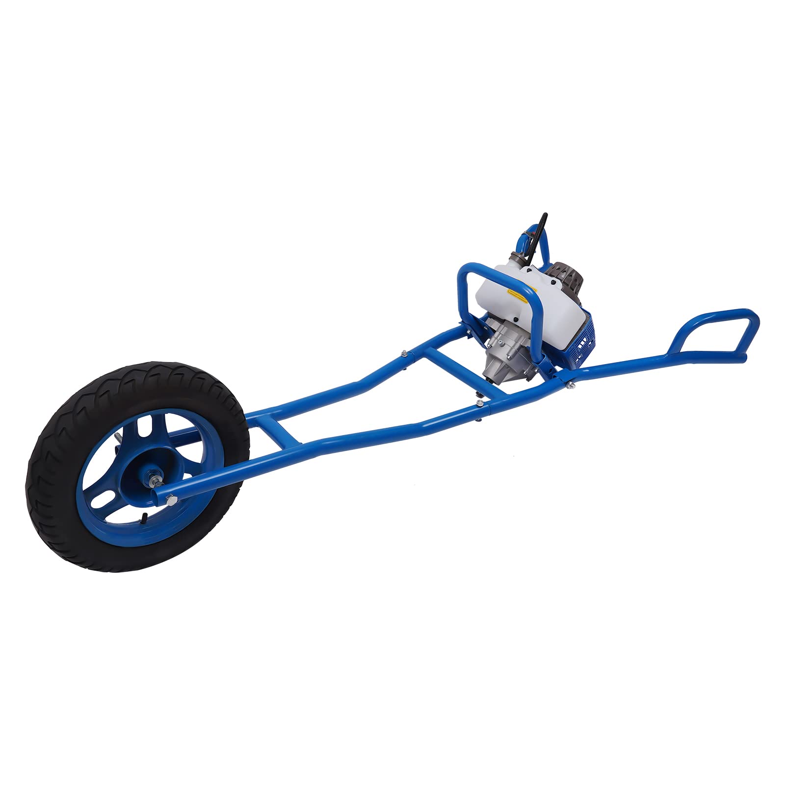 Ahoyadora de gasolina de 2 tiempos, 63CC 2,2KW con ruedas, barrena de gasolina para pfahl, dispositivo de perforación de tierra, brocas de Ø 300 mm, barrena de jardín Earth Auger con