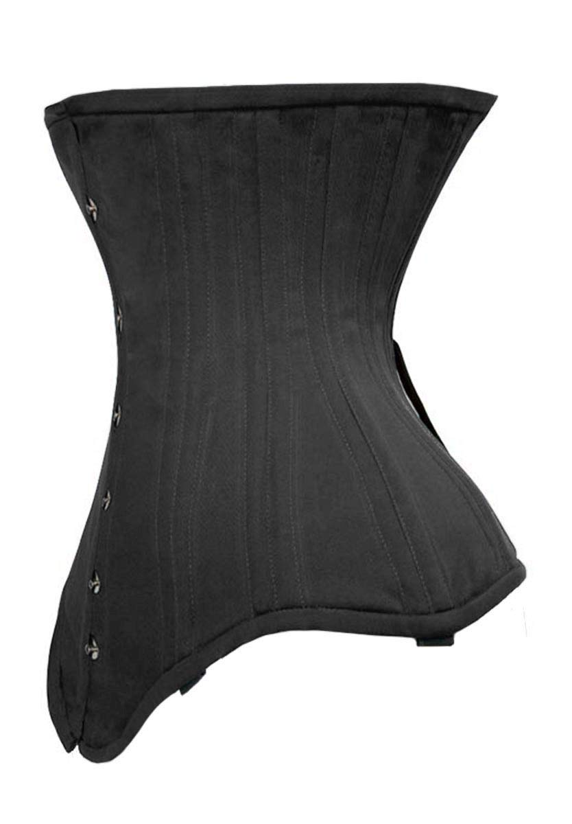 Damen Taillentraining Schwerlast Doppelt Stahl Knochen Unterbrust Korsett Steampunk Baumwolle Corsage #8525-B-TC