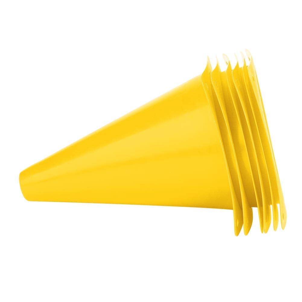 Alomejor 6 szt. 18 cm rożki sportowe piłka nożna szkolenie szyszki znacznik ruch zestaw (żółty)