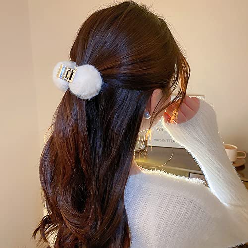 Petites pinces à cheveux de créateur, pince blanche raffinée pour queue de cheval haute tendance