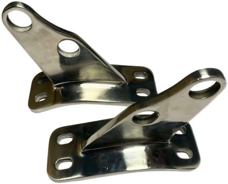 2Pcs Exhaust Bracket kit Fit for Peterbilt Stainless Steel Angled Fits 359, 379 Replaces 14-14186S