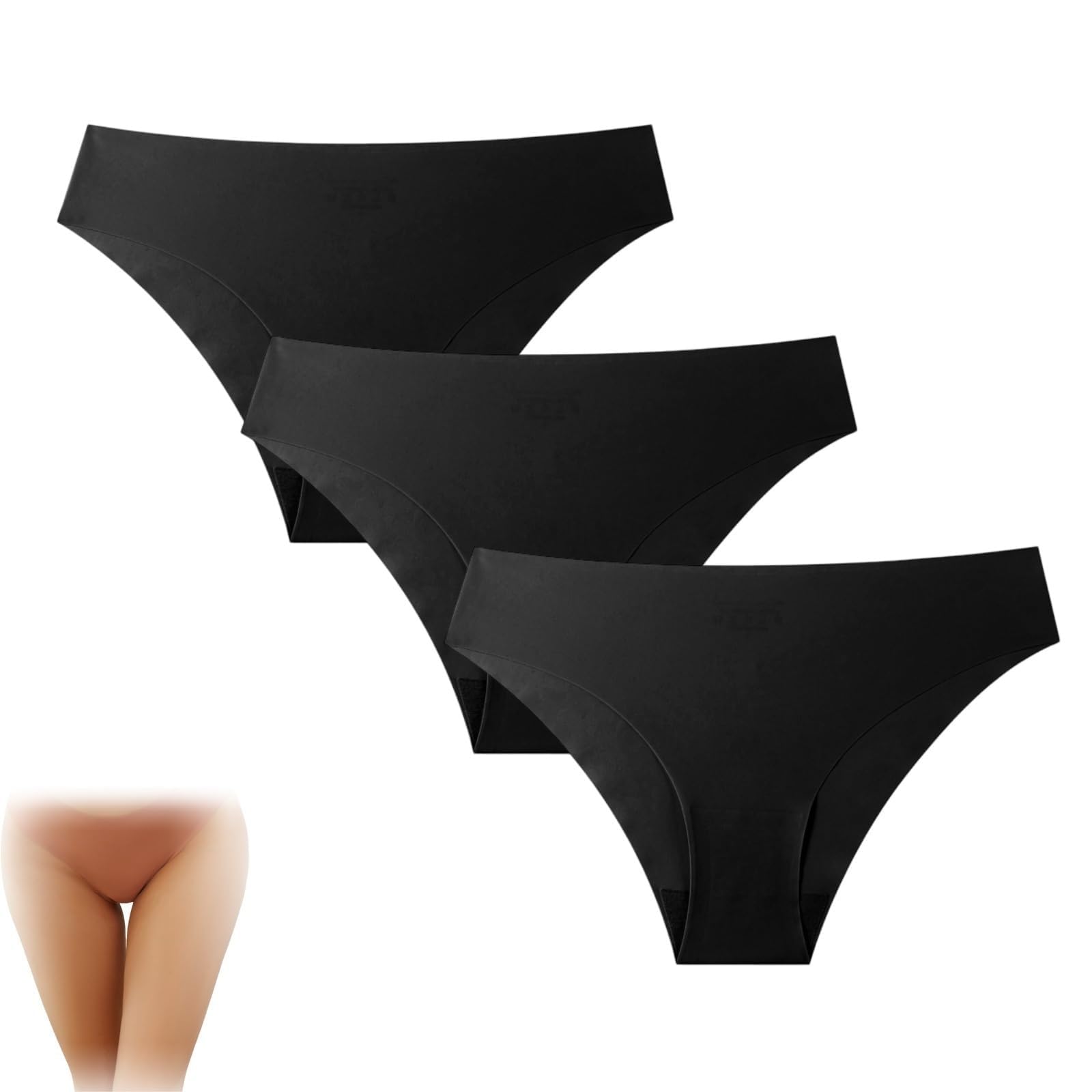 Underwear No Camel Toe, Sweat Proof Breathable Comfort Seamless No Show Underwears, Seamless Ice Silk Underwear