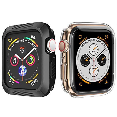 OUPODE Compatible with Apple Watch Case Series 4 40mm, Soft TPU Bumper Case Compatible with iWatch Cover, Replacement for Apple Watch Protector Series 4, Clear