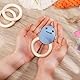 RosewineC 10 Stück Baby Holzringe Zum Basteln, 70mm Baby Kinderkrankheiten Ring Wood Teether Zahnen Ringe für Babys Kinderpflege, Holz Armband DIY Handwerk