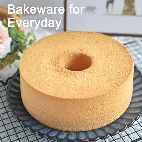 Angel Food Cake Pan 6 Inch Non-Stick Carbon Steel 2-In-1 Round Baking Pan With Removable Loose Bottom, Heavy Duty Bakeware Round Tube Pan Quick Release Chiffon Cake Mold For Baking Kitchen Baking Tray #TOP6