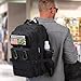 ActiveDoodie Dad Diaper Bag for Men with Removable Morale Patches, Waterproof Changing Pad, Insulated Pouches, Molle Webbing, YKK Zippers, Black