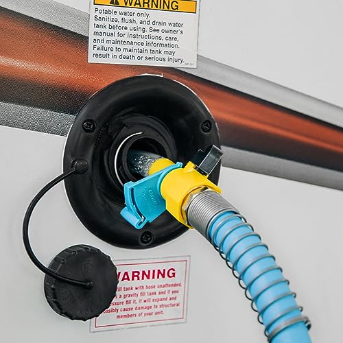 Image of Camco RV Water Tank Filler with Shutoff Valve - Quickly and Efficiently Helps Fill Your Water Tank and Eliminate Line Backflow - Features a 5 /8 inch Tube (40003) (Pack of 6)