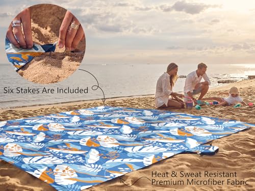 image for WEKAPO Beach Blanket Waterproof Sandproof Oversized, Extra Large Beach