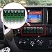 FXC Rocker Switch Aluminum Panel 6 Gang Toggle Switches Dash 5 Pin ON/Off 2 LED Backlit for Boat Car Marine Green