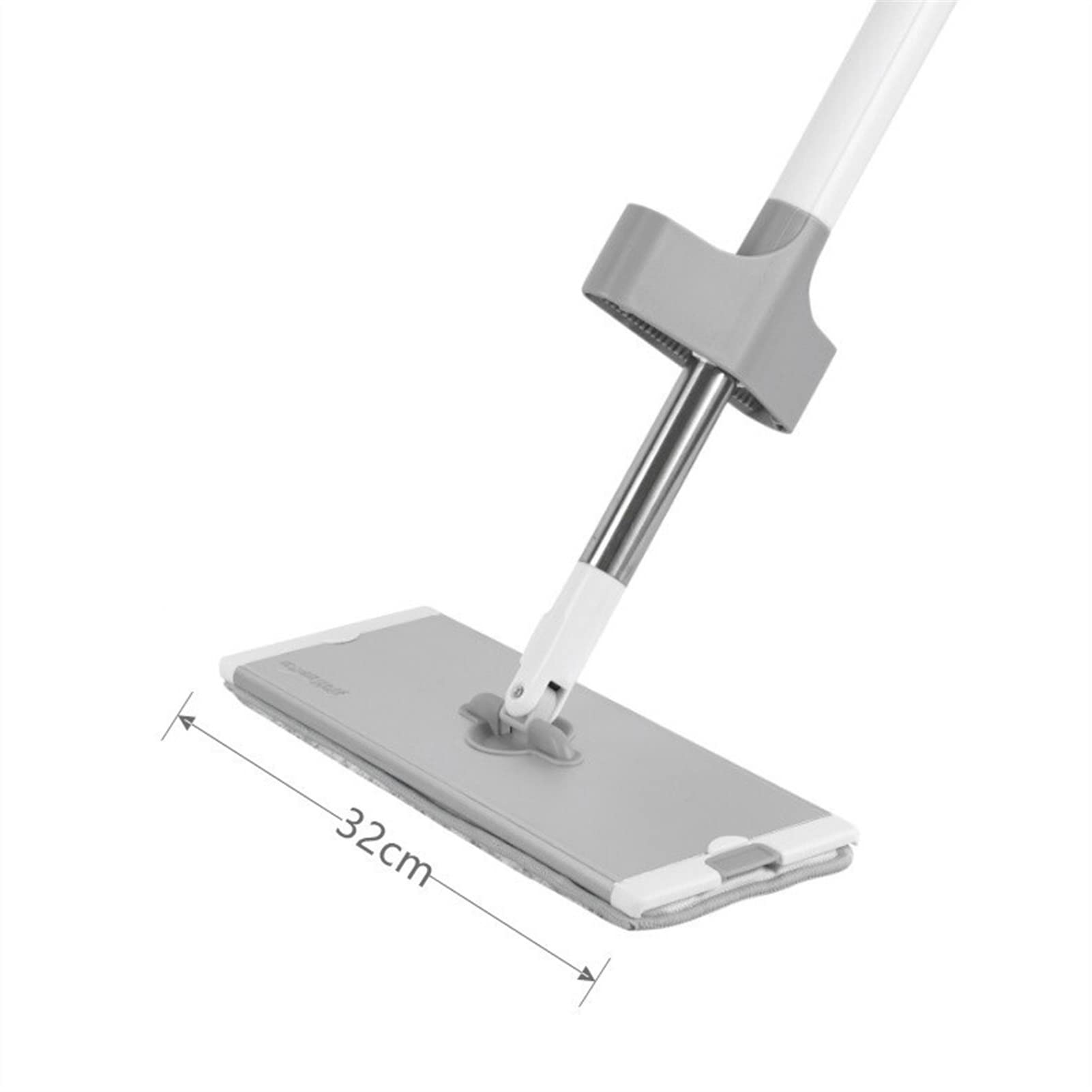 Mopp Boden Mopp Mikrofaser Mopp mit Self Wringer Set Hartholz Mops zum Reinigen, nass& trocken, keine Hand, die faule flache Mopp mit 4 waschbaren Pads waschen Wischmop ( Color : 32cm with 2 rags )