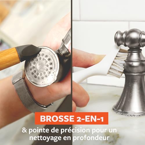 Brosse de précision multi-usage Full Circle Micro Manager pour éviers et joints fins - 8