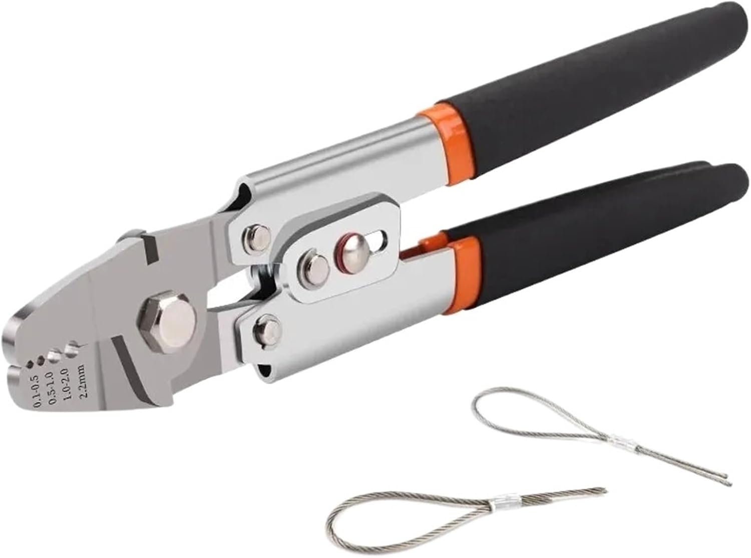 Wire Rope Crimping Tool - Swager and Crimper for Fishing Lines and Aluminum Crimping Loop Sleeves up to 2.2mm Pliers