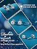 Dochais Moissanite 925 Sterlingsilber Ohrringe Ohrenstecker 3-Paar-Set (3/4/5mm oder 4/5/6mm) Hypoallergen Schimmernd für Frauen Männer Schmuck Geschenk #3