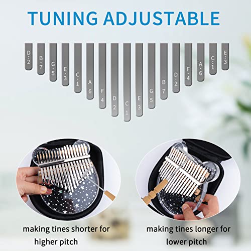 Kalimba 17 Clés Pouce Piano Cristal Portable Piano à Doigts avec étui rigide Marteau D’Accordage Cadeau Piano à Pouce… - Les Beatles, Paul McCartney, John Lennon, RIngo Starr, George Harrison Kalimba 17 Clés Pouce Piano Cristal Portable Piano à Doigts avec étui rigide Marteau D'Accordage Cadeau Piano à Pouce… – Image 5