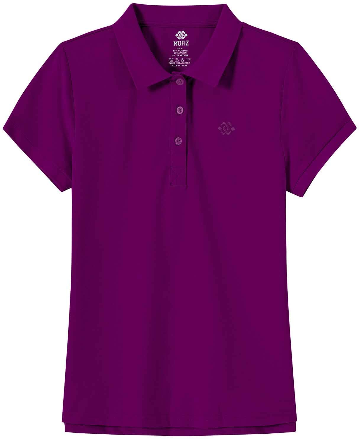 MoFiz Polo Mujer Camiseta Manga Corta Verano Algodón Polo Trabajo Deportivo Transpirable Golf Tops