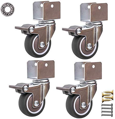 Roulettes pivotantes robustes 1,5 pouce pour petit meuble et fauteuil de plage en osier