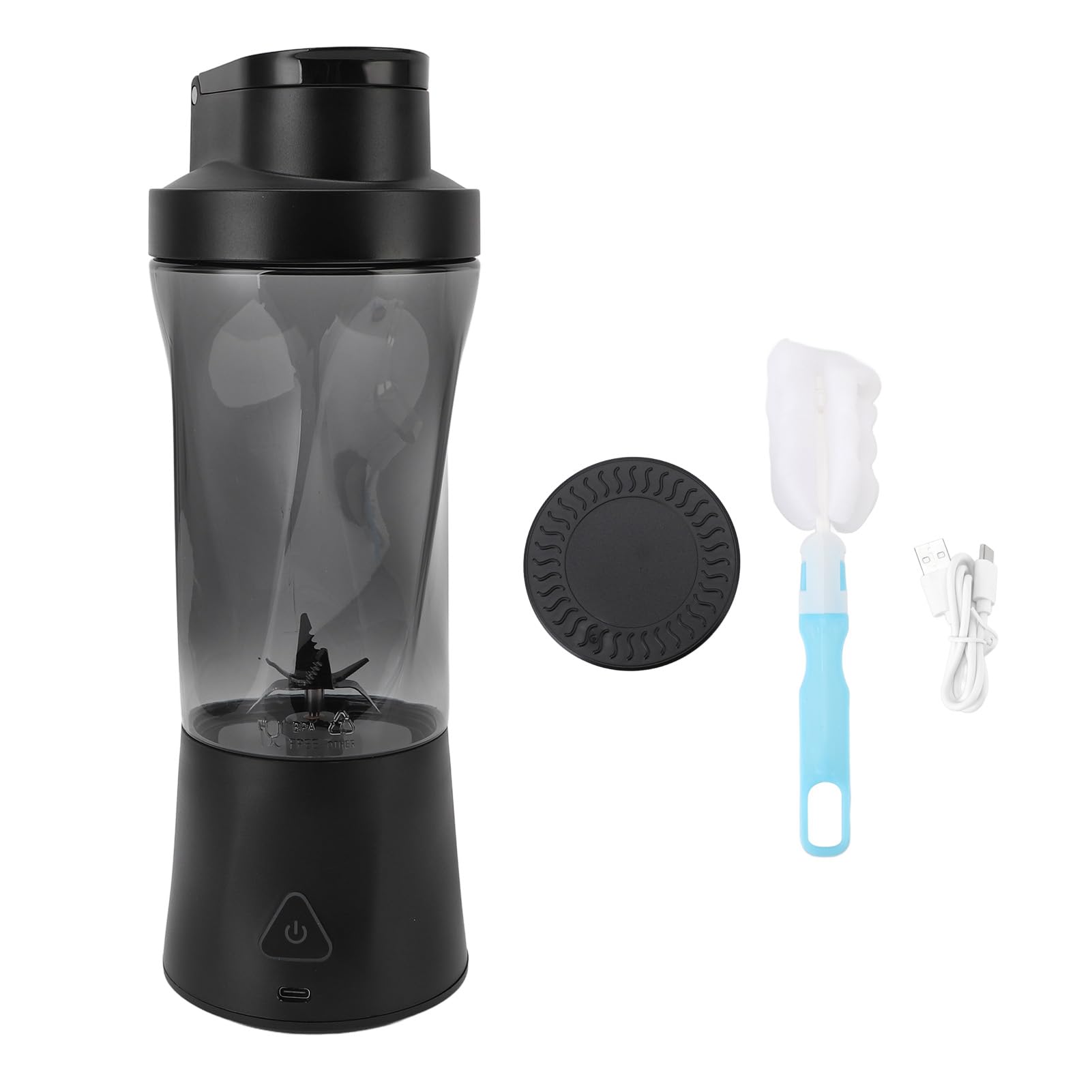 Duokon Tragbarer Mixer, USB Wiederaufladbar, 6000 MAh, 700 Ml, 20.000 U/min, Selbstreinigend, mit Magnetischem Sicherheitsschalter für Smoothies, Shakes, Saft