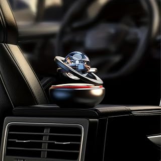 Ambientador solar giratorio para coche, decoración de fragancia, accesorios para el interior del coche, para mujeres y hombres, difusor de perfume con sabor original, color: dorado (1 sabor a colonia