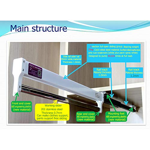 image for D-Plan 500mm/19.7'' Pull-Out Closet Valet Rod Adjustable Wardrobe Clot