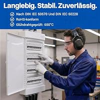 Intratec Sicherungskasten Aufputz 4 reihig – IP40 Verteilerkasten Aufputz Gehäuse für 48 Module mit weißer Tür für einfache Installation Zuhause & Gewerbe – 653 x 287 x 102 mm – Ansicht 5