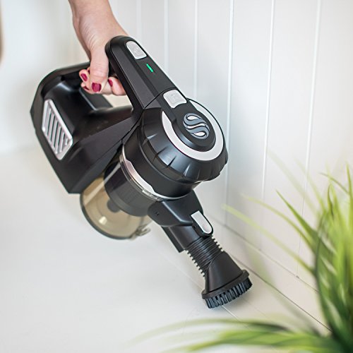 SilverOnyx X9 Cordless Vacuum Cleaner - Powerful Lightweight Bagless Handheld Stick Vacuum for Carpet, Hard Floor, Pet Hair & Car Interior, Lithium Ion Rechargeable Battery w/ 9 Kpa Suction - Black