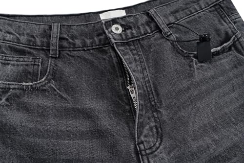 Men Hole Distressed Washed Baggy Jeans Straight Ripped Casual Loose Denim Trousers Oversized Unisex Cargos3