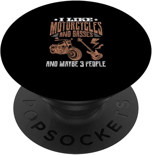 Miniatura 1 de I like motorcycles and basses Design PopSockets Swappable PopGrip