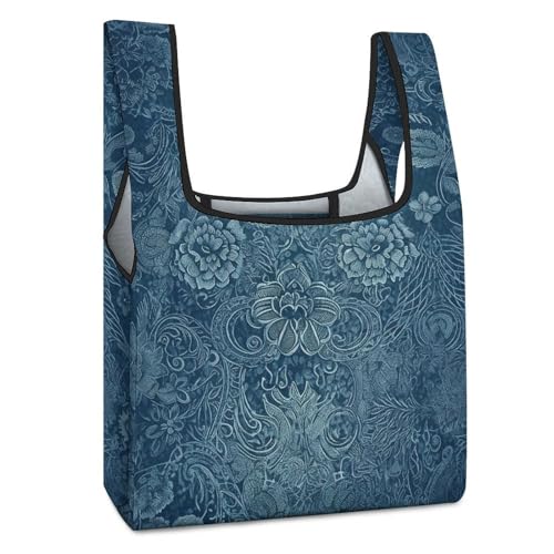 Sac fourre-tout en dentelle bleue pour pique-nique chic et shopping responsable au quotidien