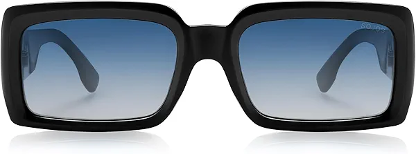 SOJOS Trendy Retro Rectangle Polarized Sunglasses Men 90s Vintage Square Womens Sunnies Shades SJ2388