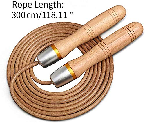 Adjustable Leather Gym Skipping Jump Speed Rope , Sports Exercise Professional Jump Rope - Jump Rope For Men And Women #TOP1