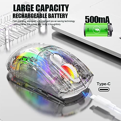 Gaming Mouse Wired, Honeycomb Hollow Lightweight Ergonomic USB Wired Mouse with Backlight, up to 6400 DPI, RGB Gaming Mouse for Mac, Laptop, Computer — view 2
