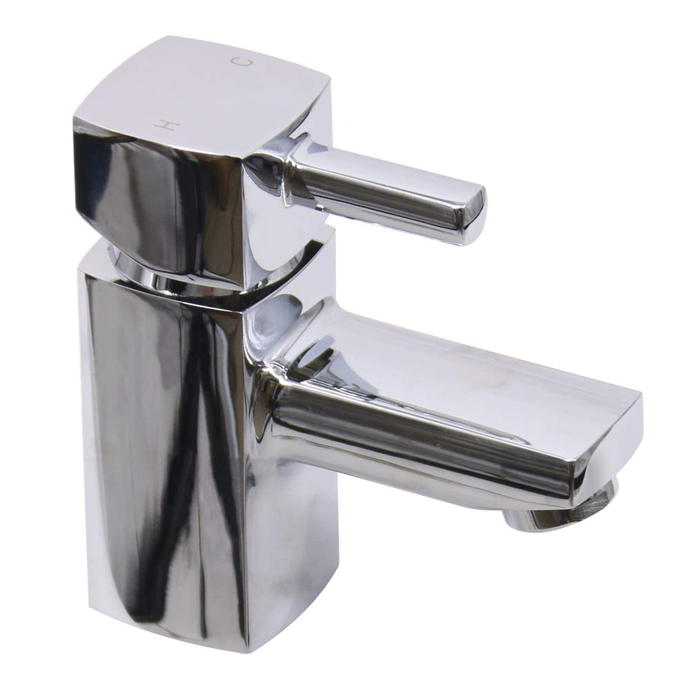 NRG Square Basin Sink Mixer Tap Mordern Bathroom Lever Faucet