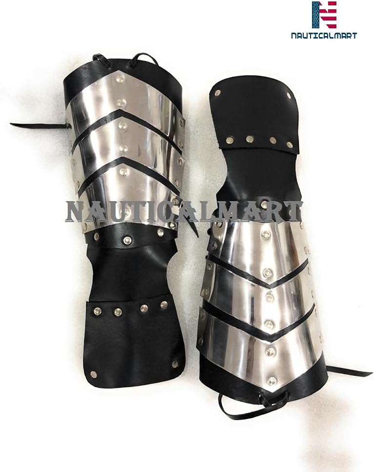 Nautical-Mart Complete Templar Armor for LARP, Action Roleplaying and Cosplay Silver
