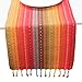 COTTON CRAFT Salsa Stripe Table Runner -Premium Cotton - Halloween Harvest Autumn Fall Thanksgiving Holiday Christmas Xmas Dining Celebration Festive Party Tablerunner Setting - 14x72 Red Rust Multi
