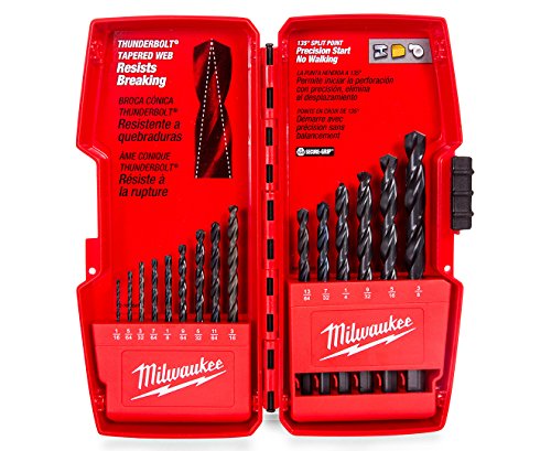 Milwaukee Electric Tools 15-pc Thunderbolt Black Oxide Drill Bit Set